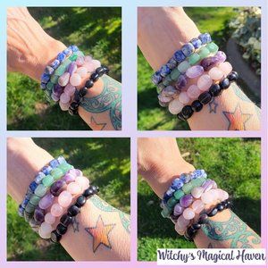 Crystal Tumbled Bracelets Set of 5